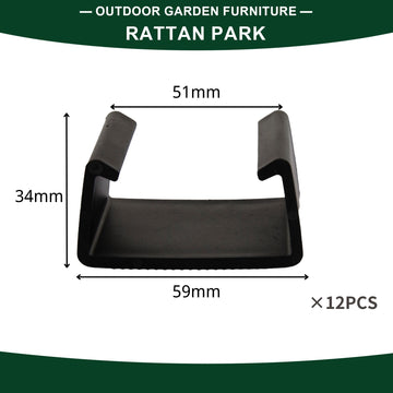 12 Pieces Replacement Furniture Clips